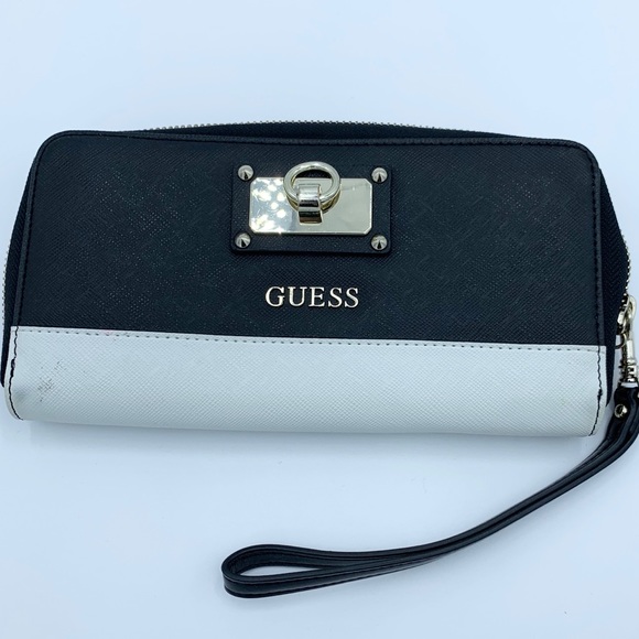 Guess Handbags - Black & White Guess Wallet